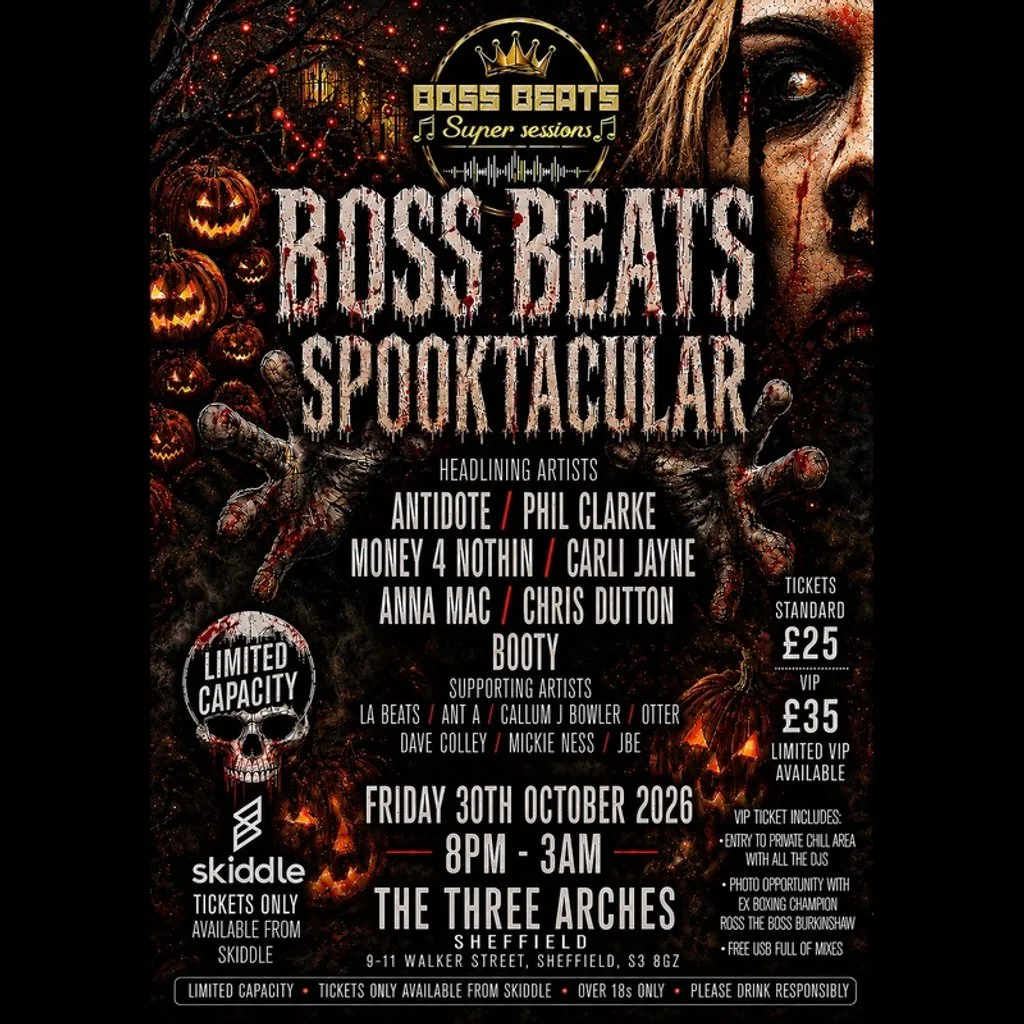 Boss Beats Super Sessions Spooktacular at The Three Arches