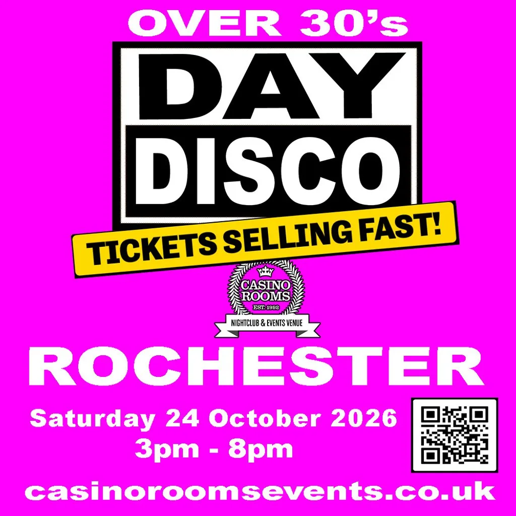 Day Disco (Over 30's) - Saturday 24th October 2026 at Casino Rooms
