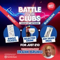 Battle of the Clubs with Frank Bruno 22/09 - Burnley at Buzz Bingo Burnley