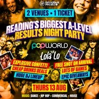 Reading - A-Levels Results Party 2026 at Lola Lo And Popworld Reading