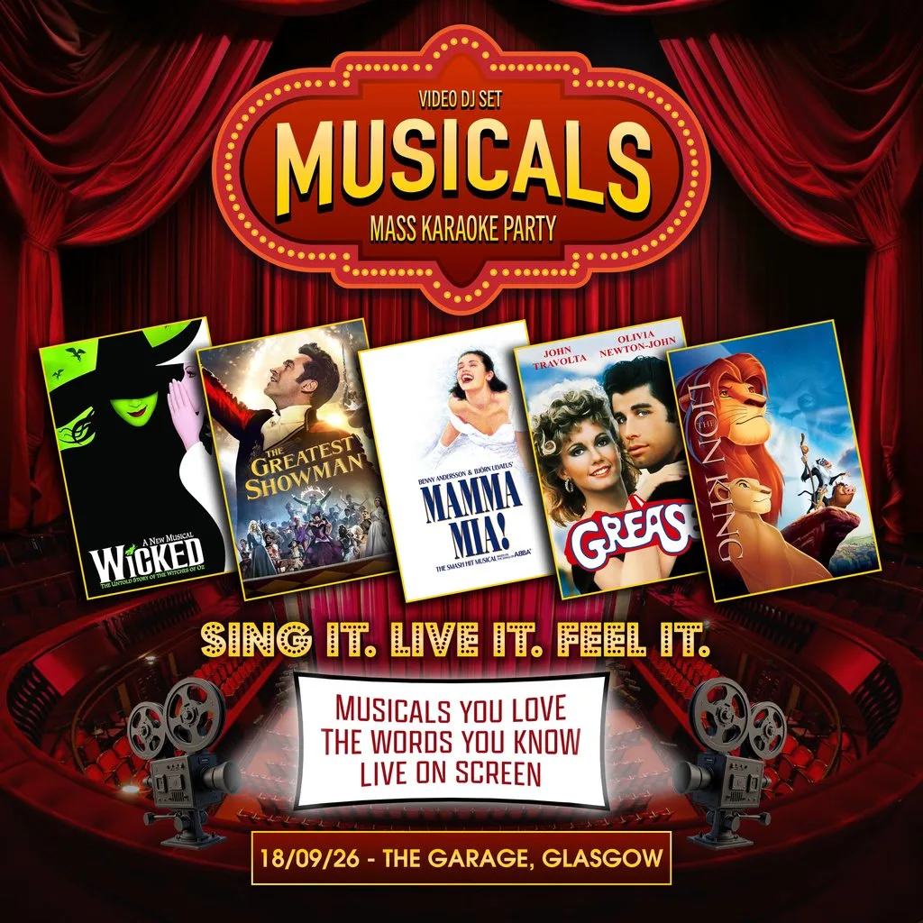 Musicals Mass Karaoke (Glasgow) at G2 (The Garage Glasgow)