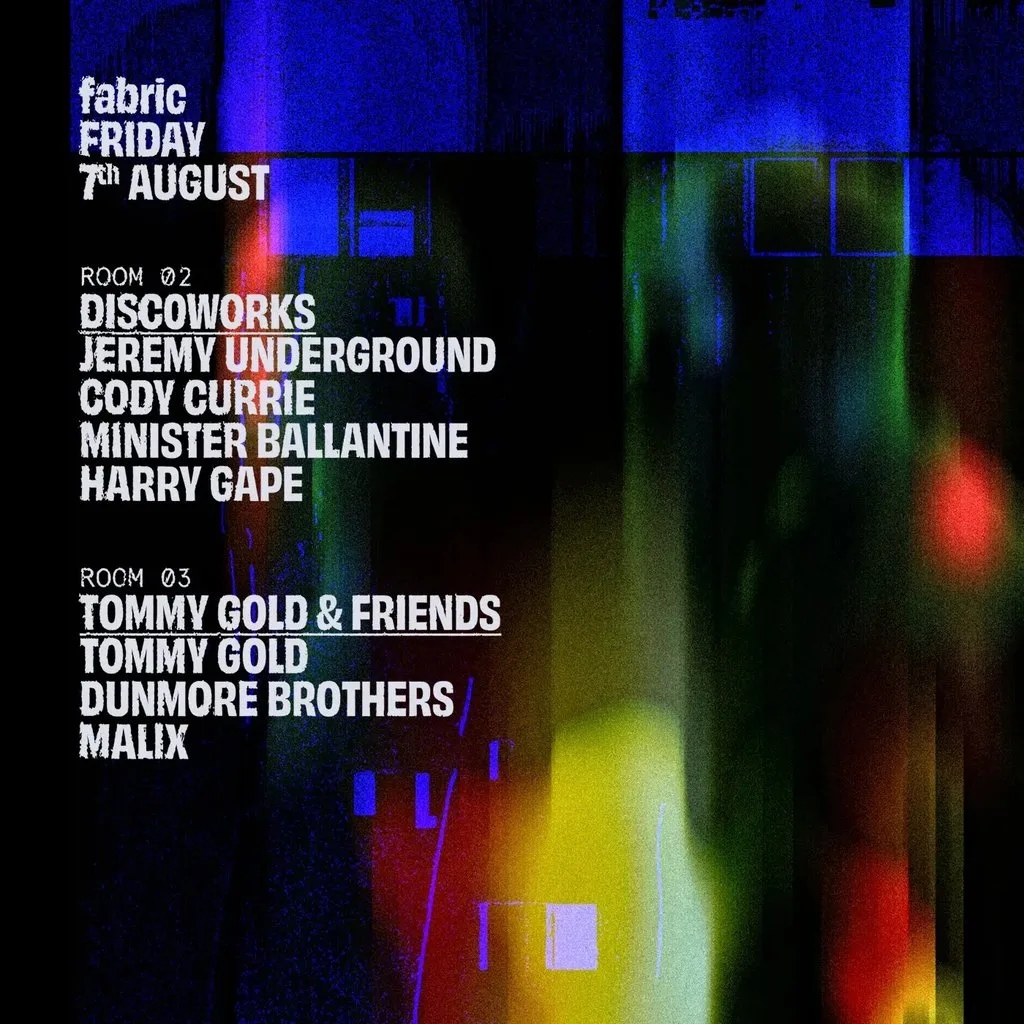 DISCOWORKS: Jeremy Underground, Cody Currie, Tommy Gold + more at Fabric London