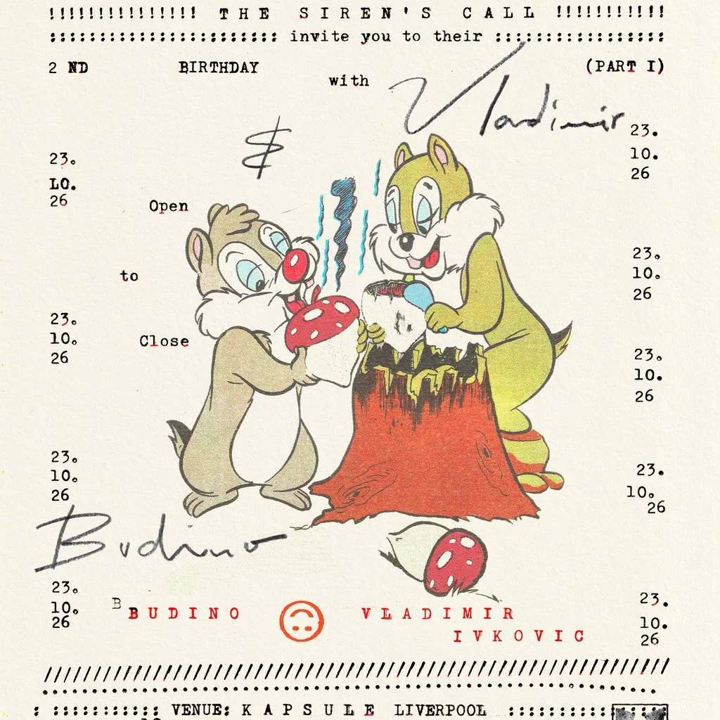 The Sirens Call: Vladimir Ivkovic + Budino 2nd Birthday Party at Kapsule