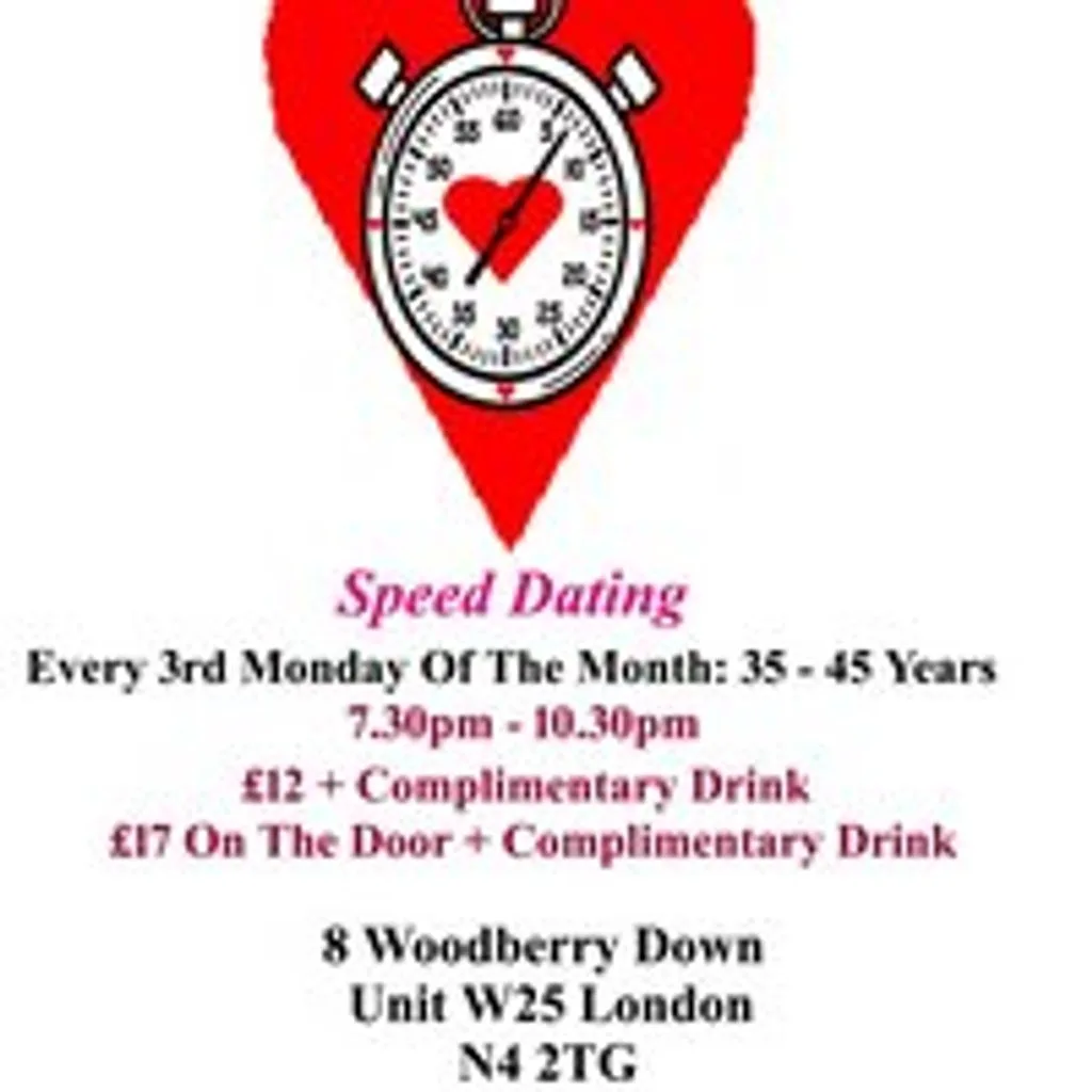 Speed Dating 35 - 45 years Mondays