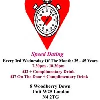 Speed Dating. 35 - 45 years. Wednesdays at Creativity In Our Hands: Suzanne Asphall