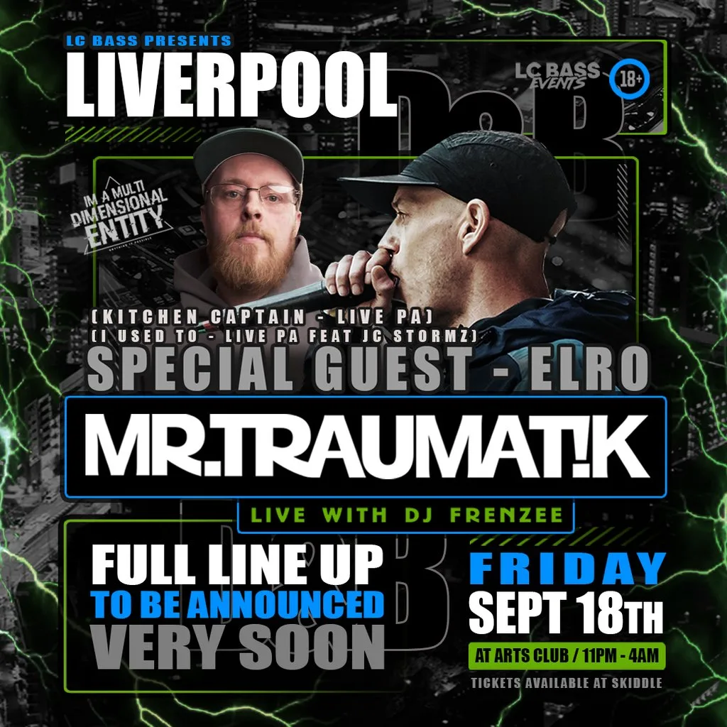 Mr Traumatik tour 2026 ft Elro at Arts Club