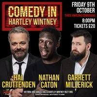 October's Comedy in Hartley Wintney at Victoria And Jubilee Halls Hartley Wintney