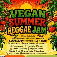 Vegan Summer Reggae Jam at Mind Body Lab.