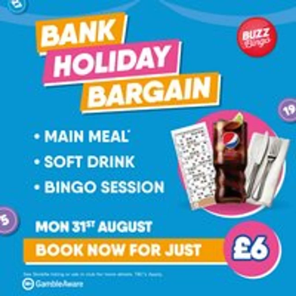 Bank Holiday Bargain - Buzz Bingo Newcastle 31/08 at Buzz Bingo Newcastle