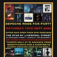 Depeche Mode / Mute Records Fan Party @ Star By Liverpool St. E1 at The Star By Liverpool Street