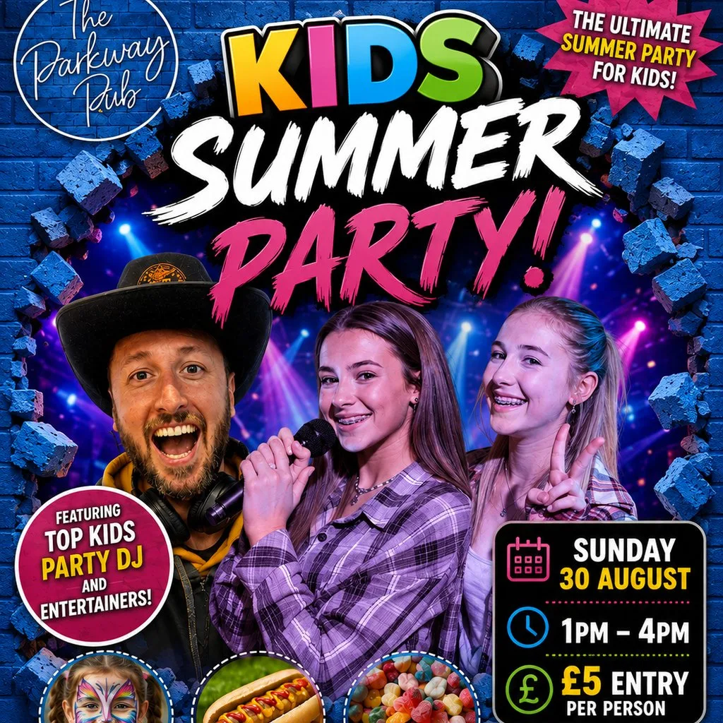 Bank Holiday Sunday Kids Summer Party at The Parkway Sports Bar, Lounge And Function Suite