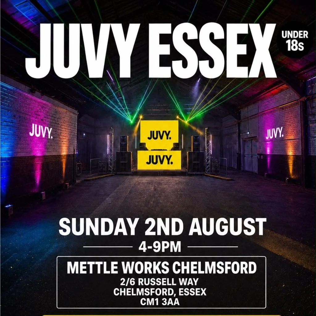 JUVY OPEN AIR , CHELMSFORD - Sun 2nd August at Mettle Works