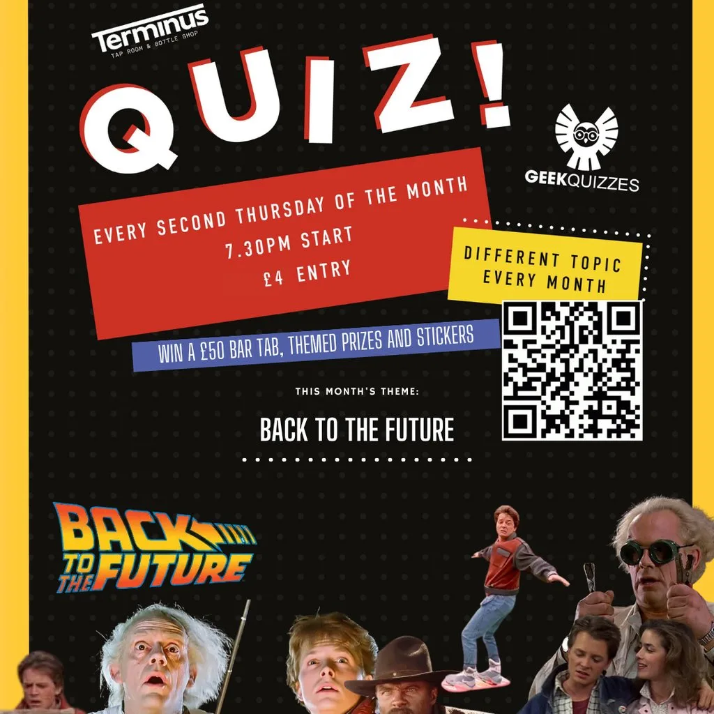 Back to the Future Quiz Event at Terminus Tap Room And Bottle Shop