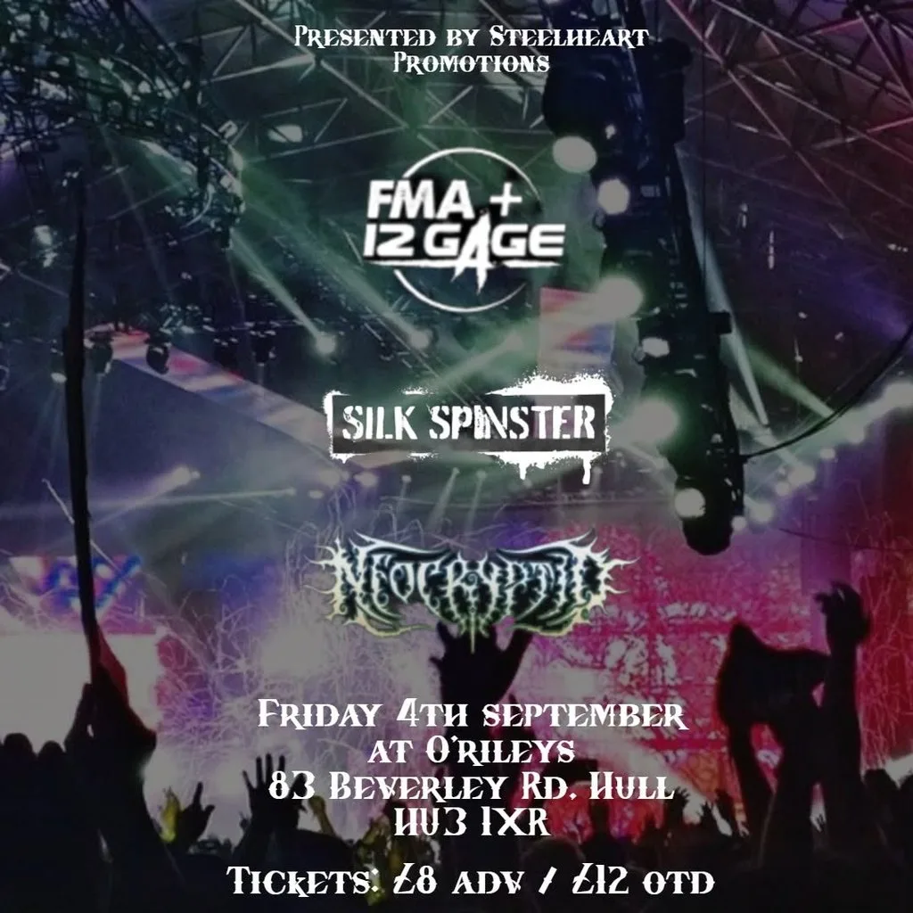 FMA + 12 Gage plus support from Silk Spinster & Neo Cryptid at ORILEYS LIVE MUSIC VENUE