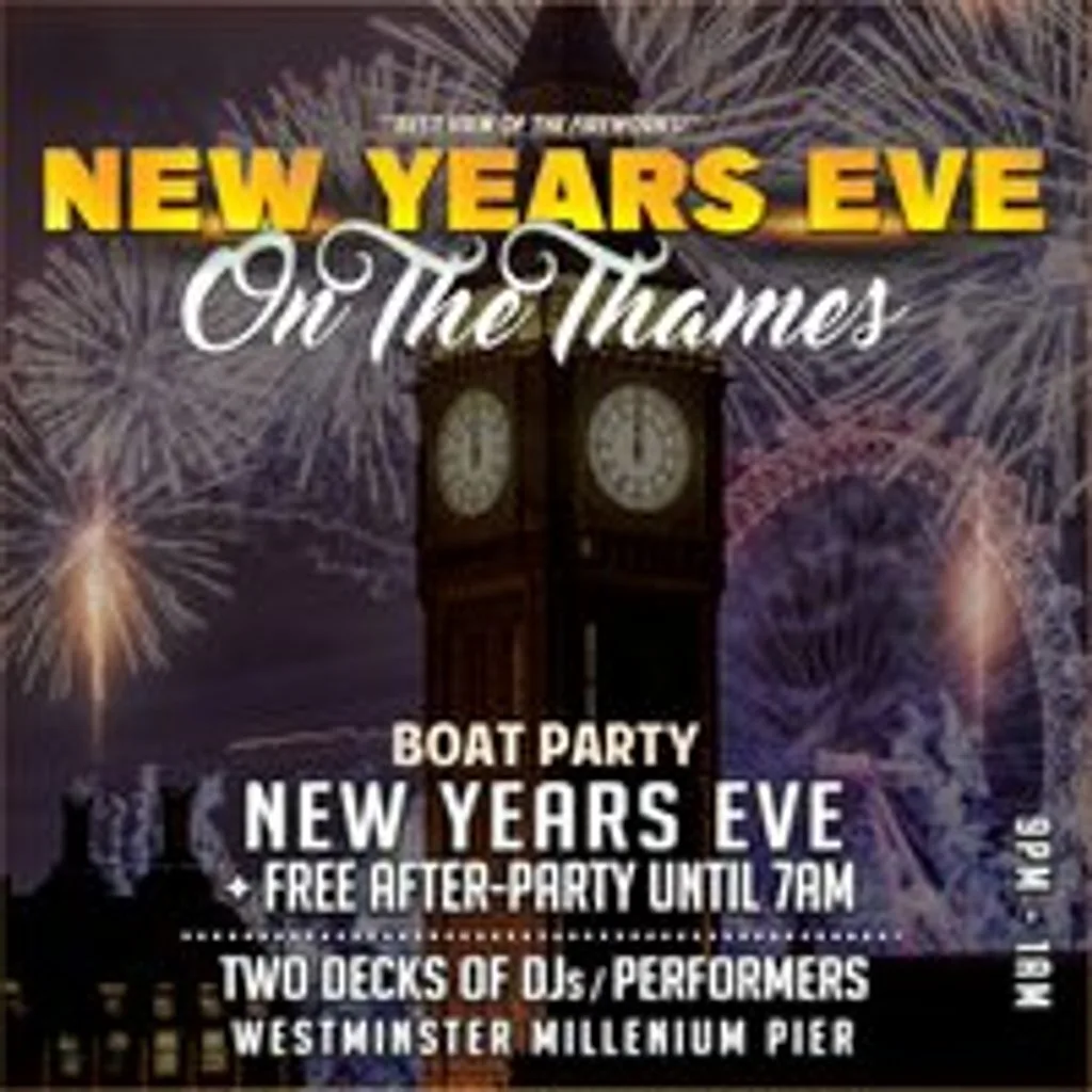 Party Party Fireworks on The Thames the ultimate NYE Boat party at Crown Pier