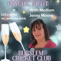 Prosecco & Psychic Night with Jenny Moore at Burslem CC at Burslem Cricket Club