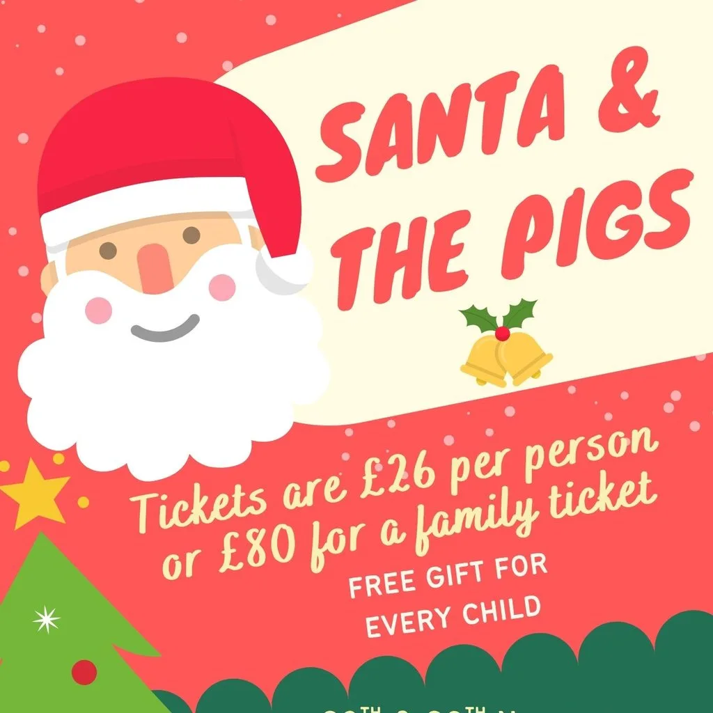 Santa and the Pigs at Kew Little Pigs Farm Ltd