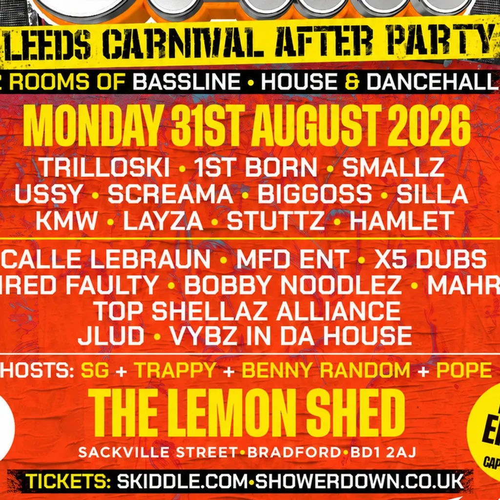 Leeds Carnival After Party Capricorn Summer Jam at The Lemon Shed