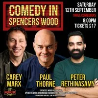 September's Comedy in Spencers Wood at Spencers Wood Village Hall