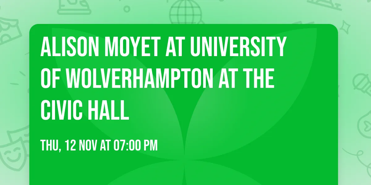 Alison Moyet at University of Wolverhampton at The Civic Hall