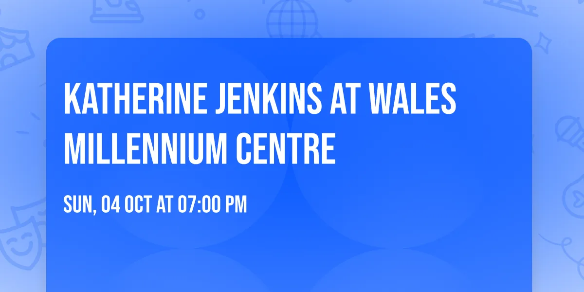 Katherine Jenkins at Wales Millennium Centre at Wales Millennium Centre
