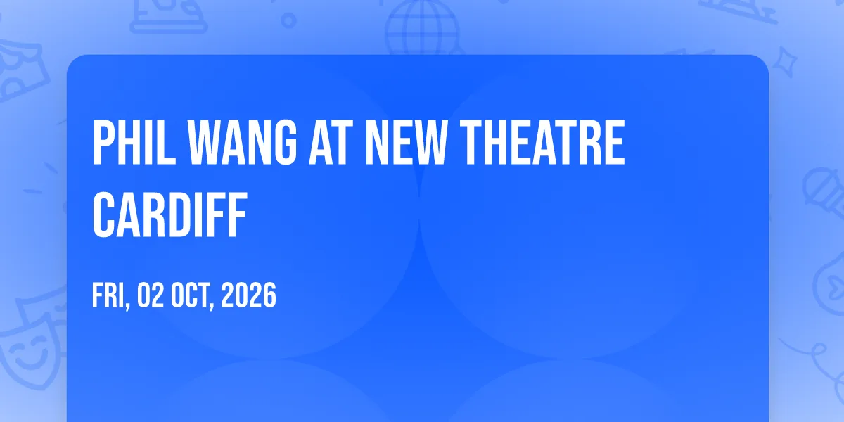 Phil Wang at New Theatre Cardiff