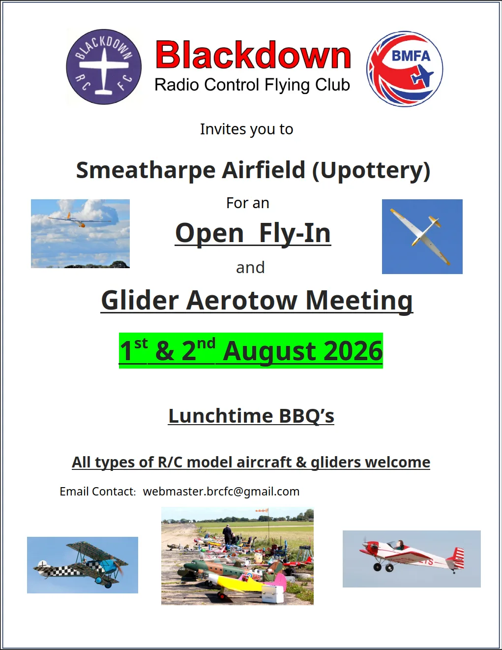 Open Fly-In and Glider Aerotow Meeting at North London MFC