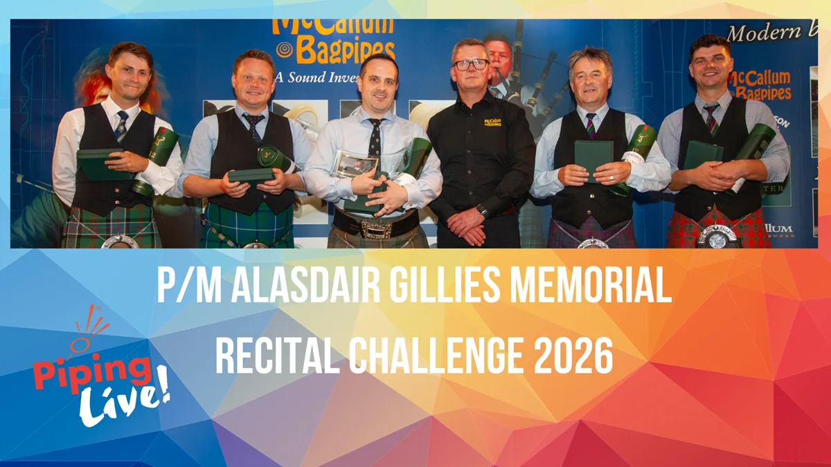 Piping Live! P/M Alasdair Gillies Memorial Recital Challenge at Glasgow Royal Concert Hall, Strathclyde Suite