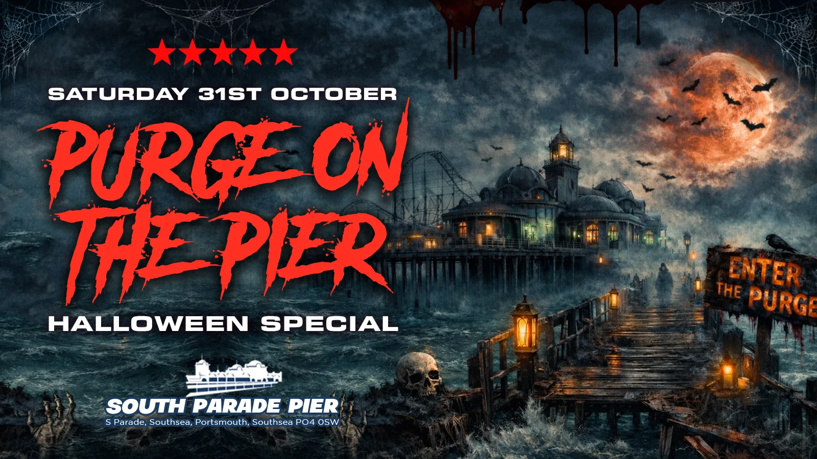 HALLOWEEN PURGE ON THE PIER 🎡 🩸 Portsmouth's Biggest Halloween Event 🎃 at South Parade Pier