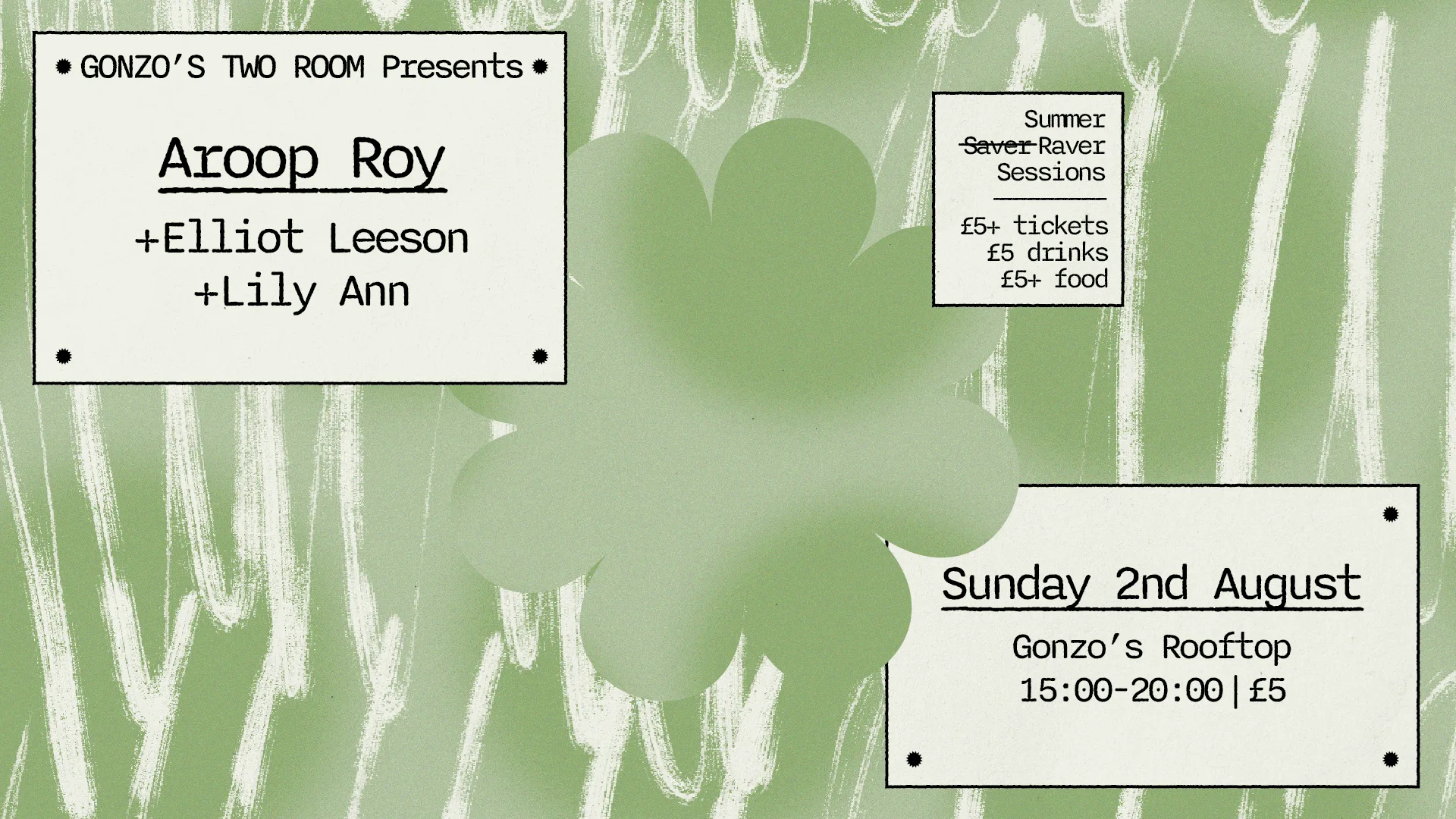 Rooftop Sunday Sessions w Aroop Roy at Gonzo's Tea Room