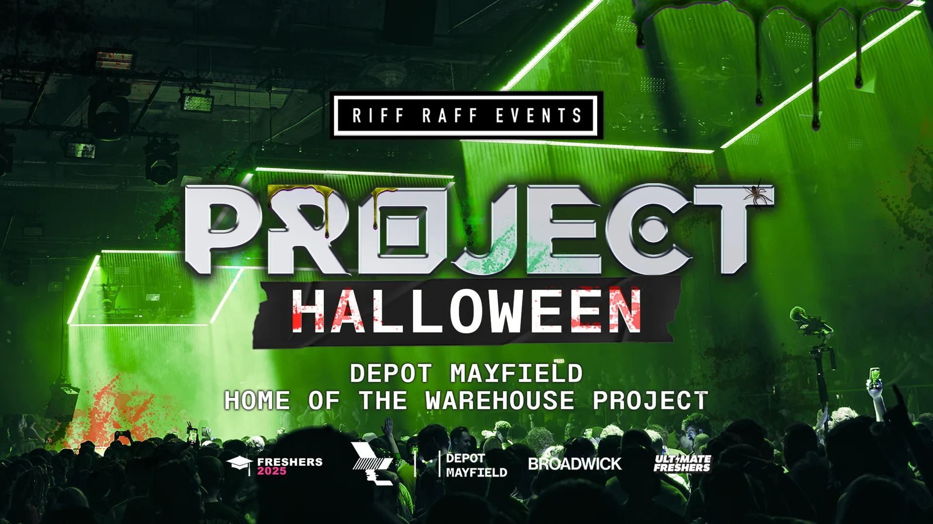 PROJECT HALLOWEEN 🎃 Manchester's Biggest Halloween Event! ❤️🔥 10,000 People! at Mayfield Depot Home Of The Warehouse Project