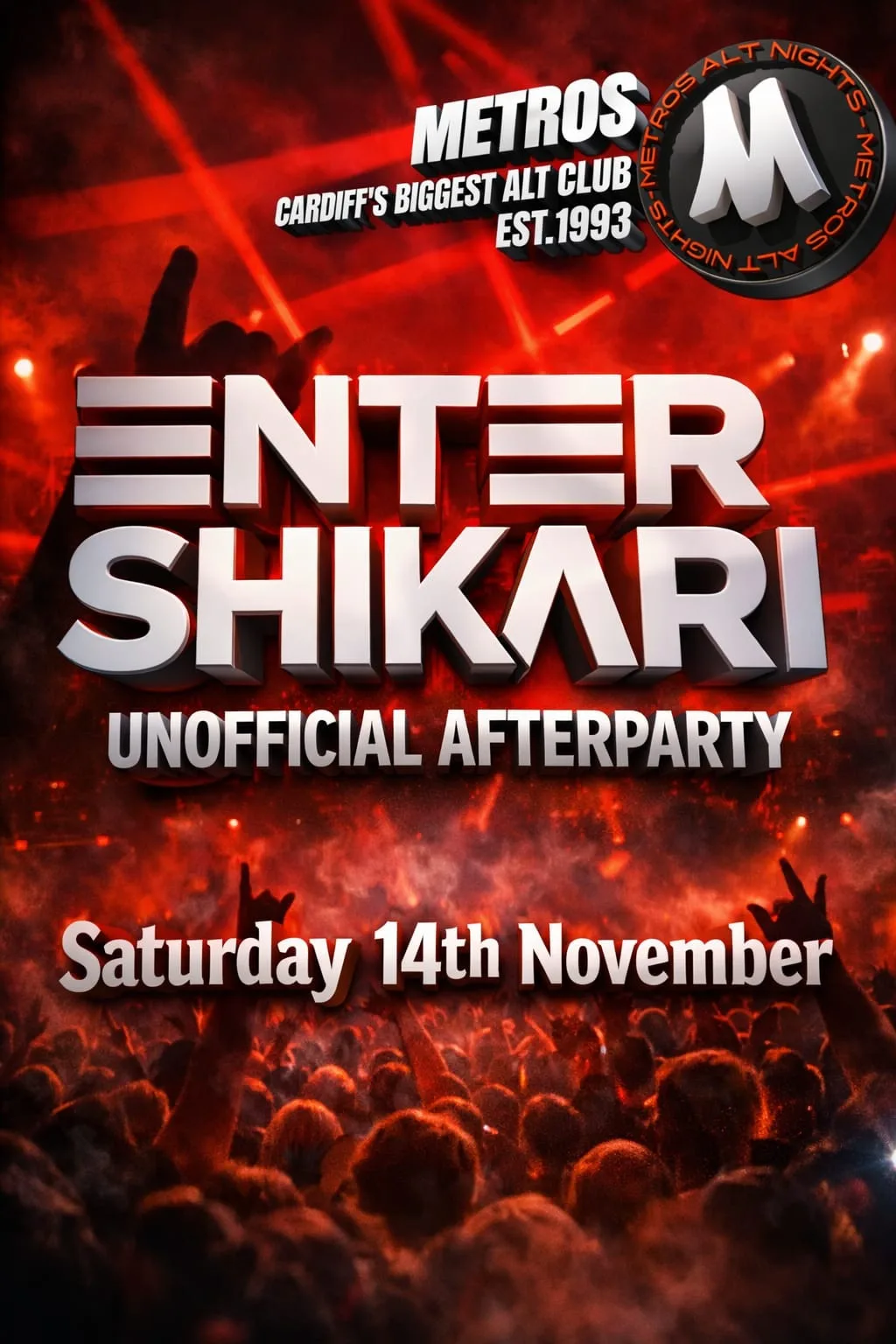 Enter Shikari Unofficial Afterparty - Saturday 14th November at Metros