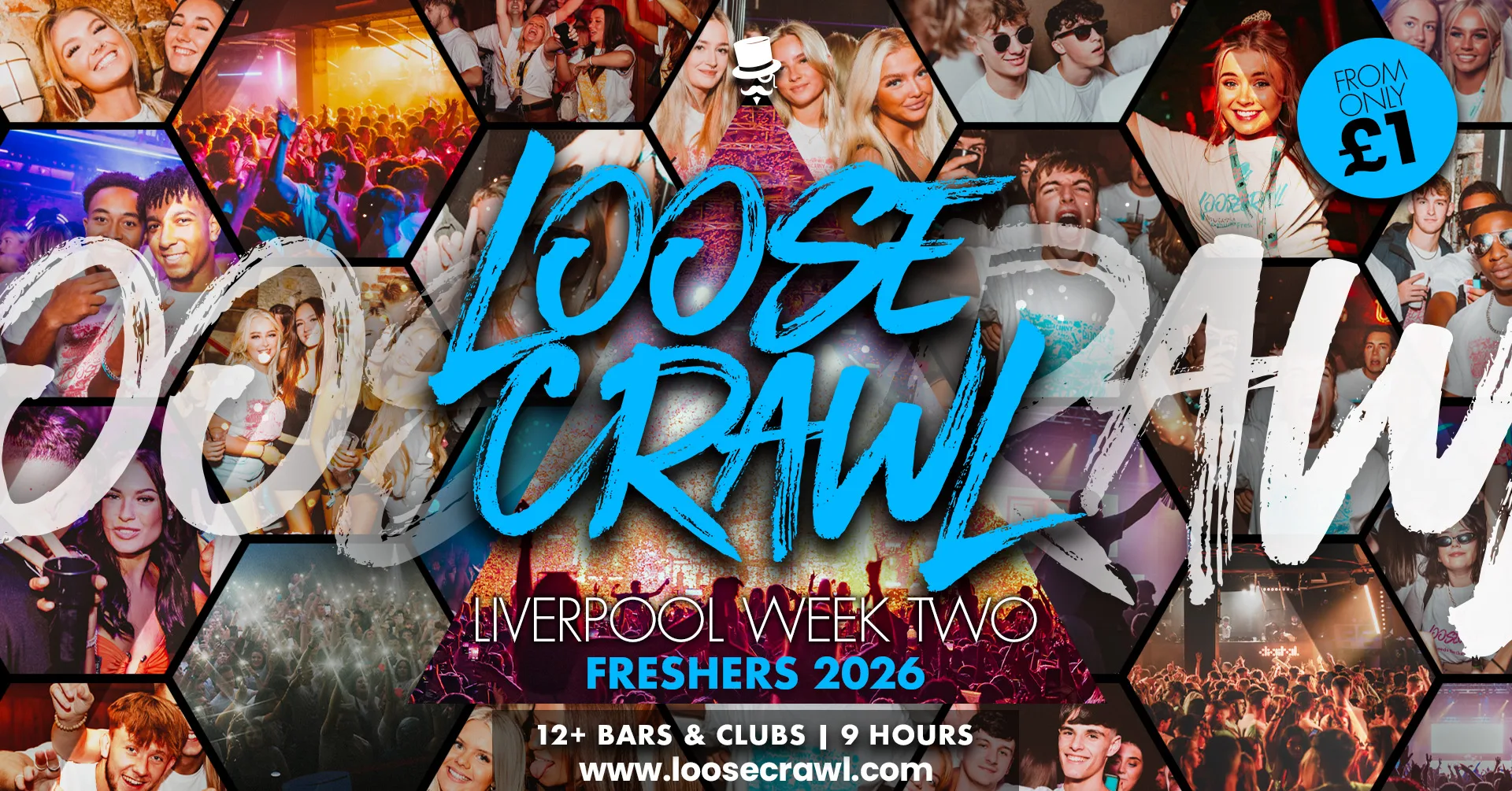🏃🏽♀️ LOOSECRAWL - LIVERPOOL WEEK TWO - FRESHERS BAR CRAWL 🏃♂️ UK'S BIGGEST STUDENT BAR CRAWL FOR 9 YEARS — 12 BARS & CLUBS OVER 9 HOURS | DATE TBC at City Centre