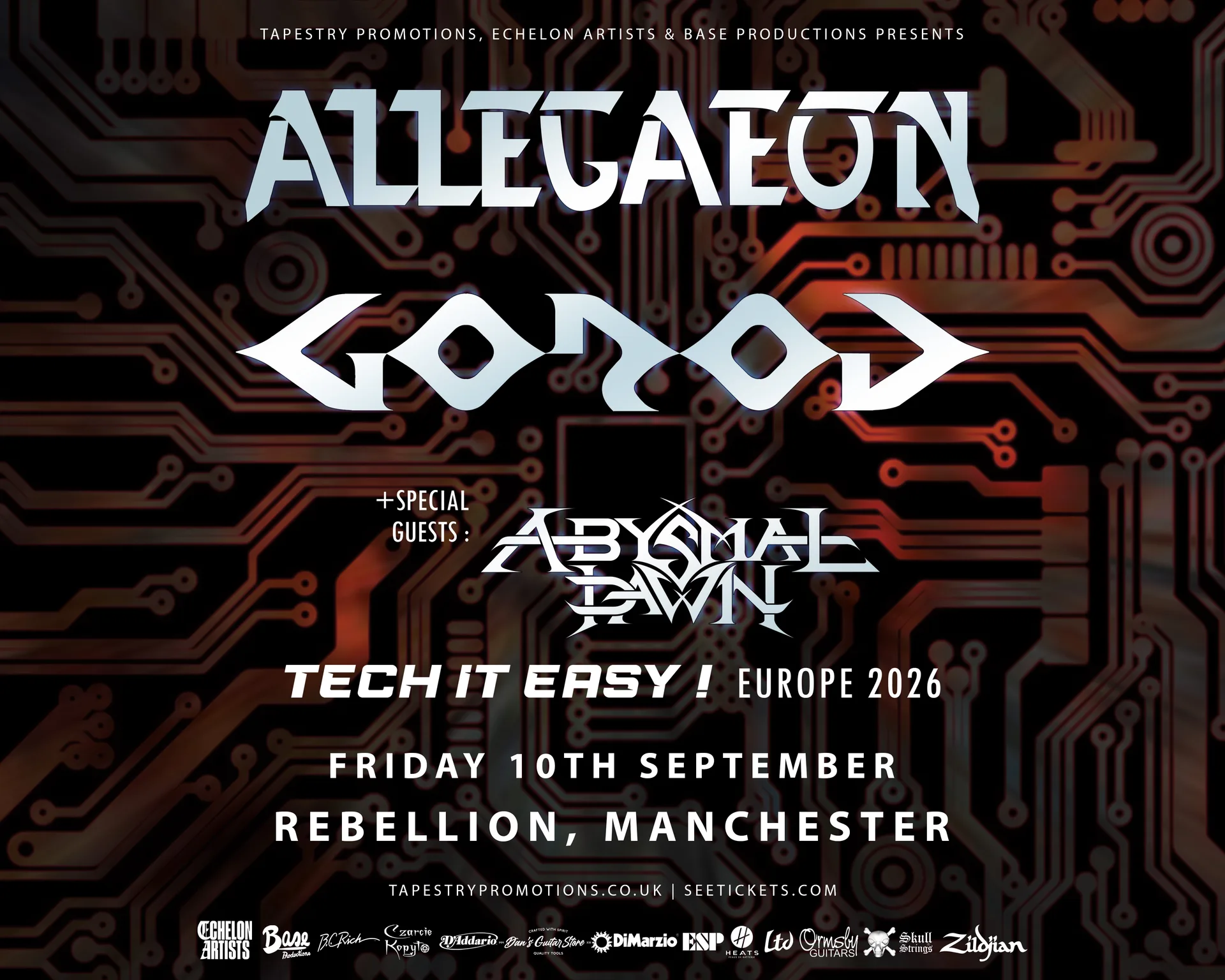 Allegaeon + Gorod at Rebellion Manchester