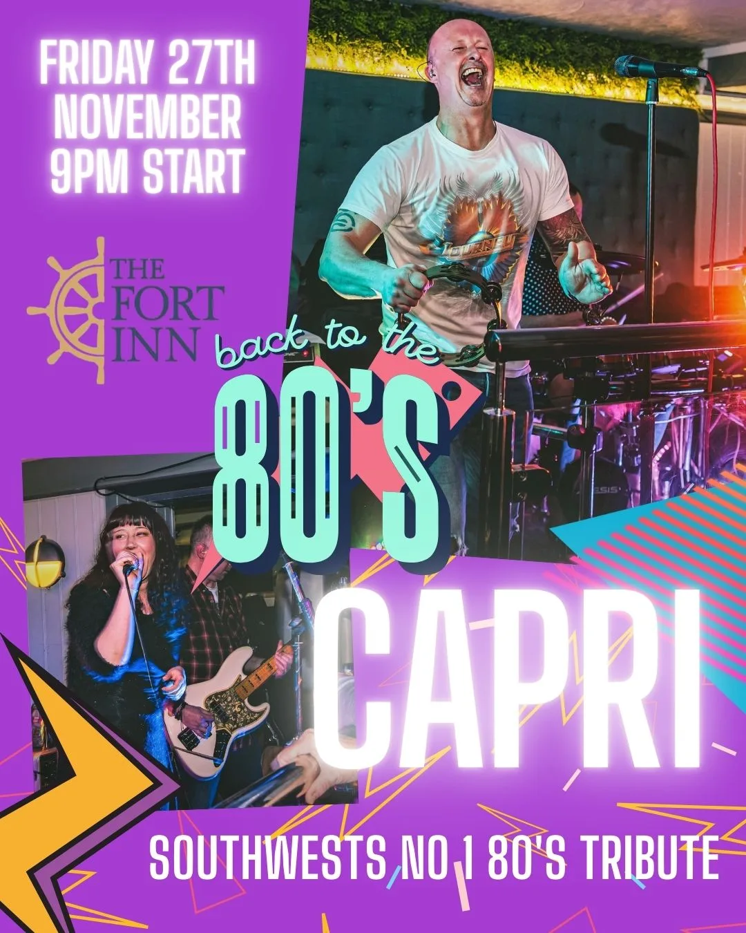CAPRI – 80s Party Night Live at The Fort Inn 🕺✨ at The Fort Inn Restaurant & Bar