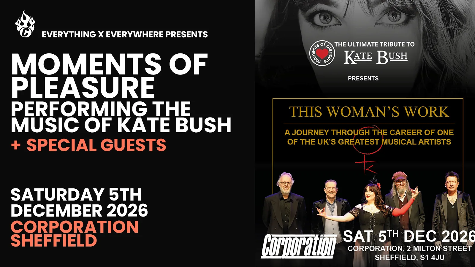 Moments of Pleasure: The Ultimate Tribute to Kate Bush at Corporation