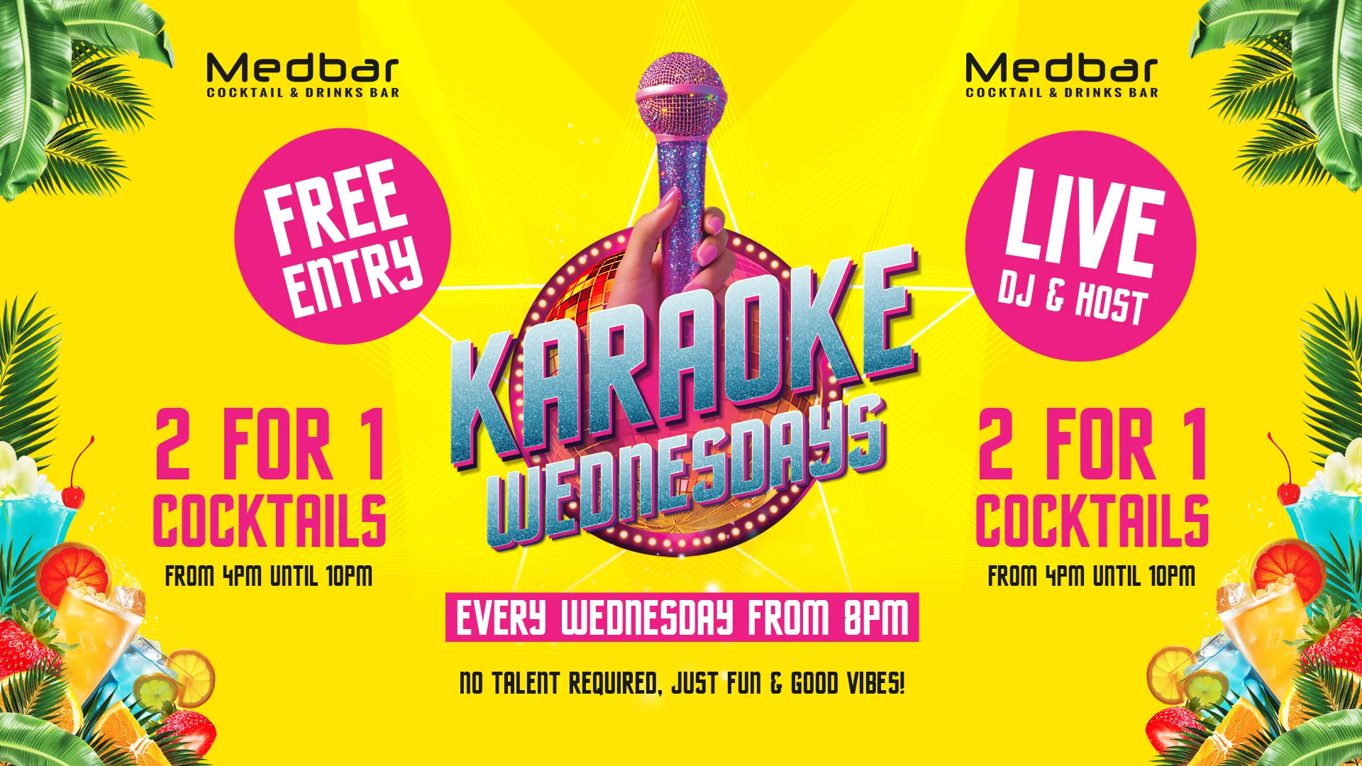 Karaoke & DJ from 8pm at Medbar Southampton