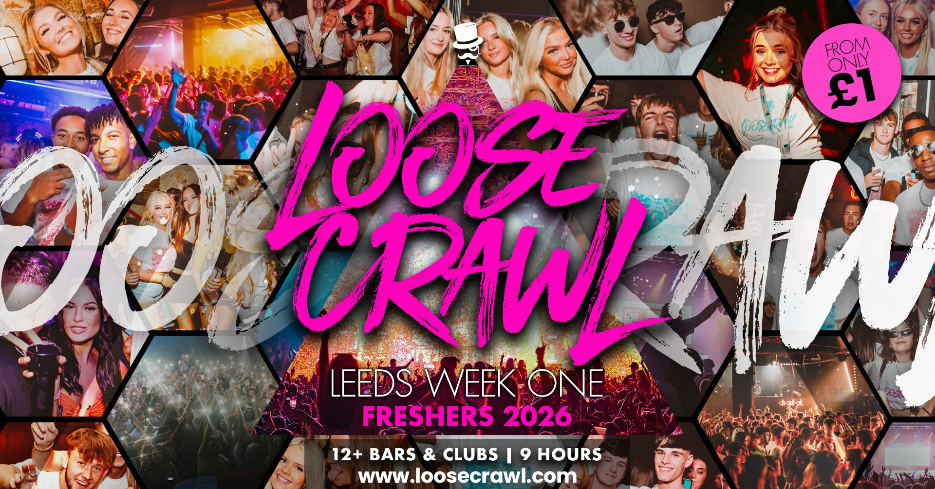 🏃🏽♀️ LOOSECRAWL - LEEDS BECKETT - FRESHERS BAR CRAWL 🏃♂️ UK'S BIGGEST STUDENT BAR CRAWL FOR 9 YEARS — 12 BARS & CLUBS OVER 9 HOURS | DATE TBC