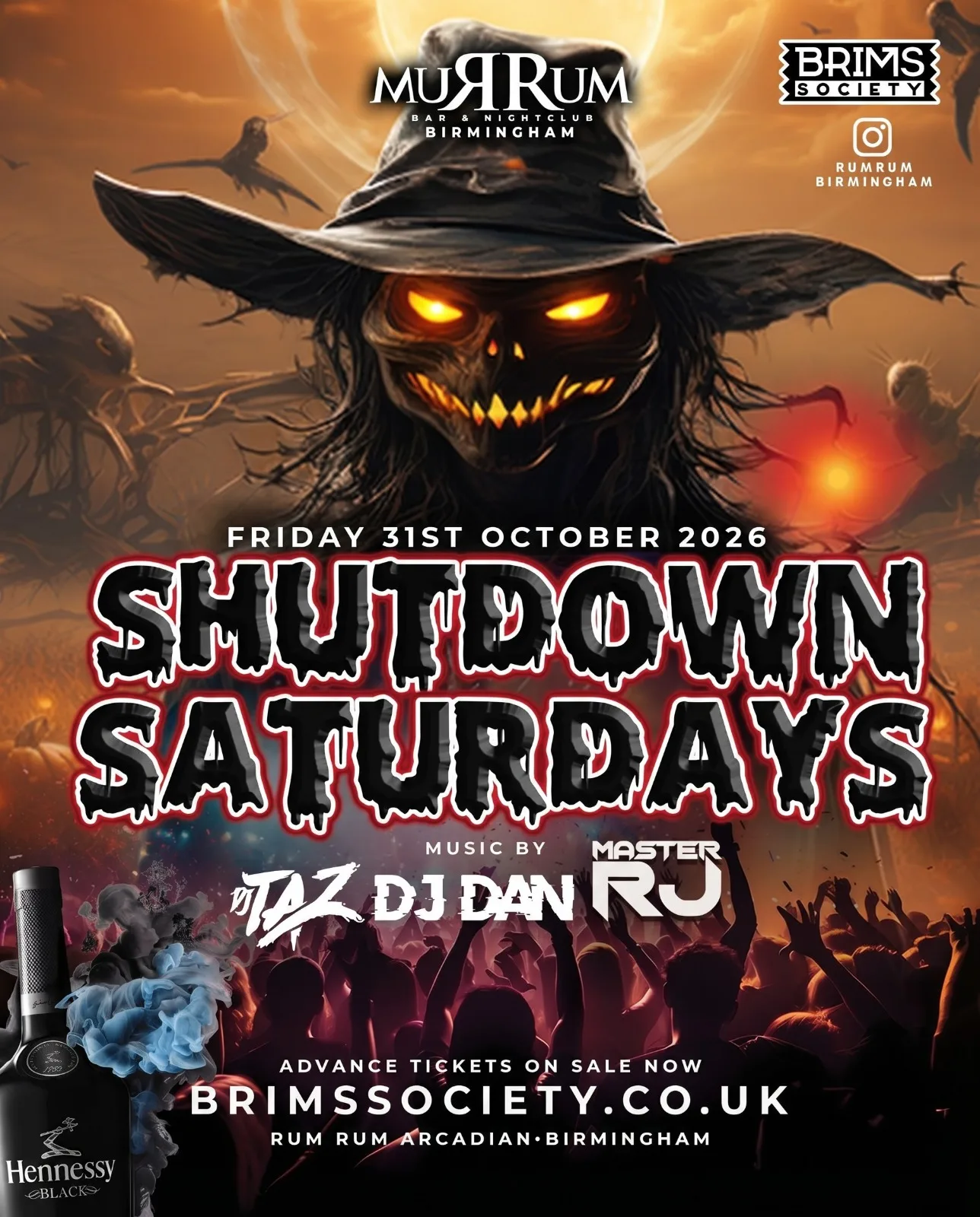 SHUTDOWN SATURDAYS - THE FINAL HALLOWEEN SPECIAL | MASTER RJ, DJ DAN & DJ TAZ😱🔥 at RUM RUM BIRMINGHAM