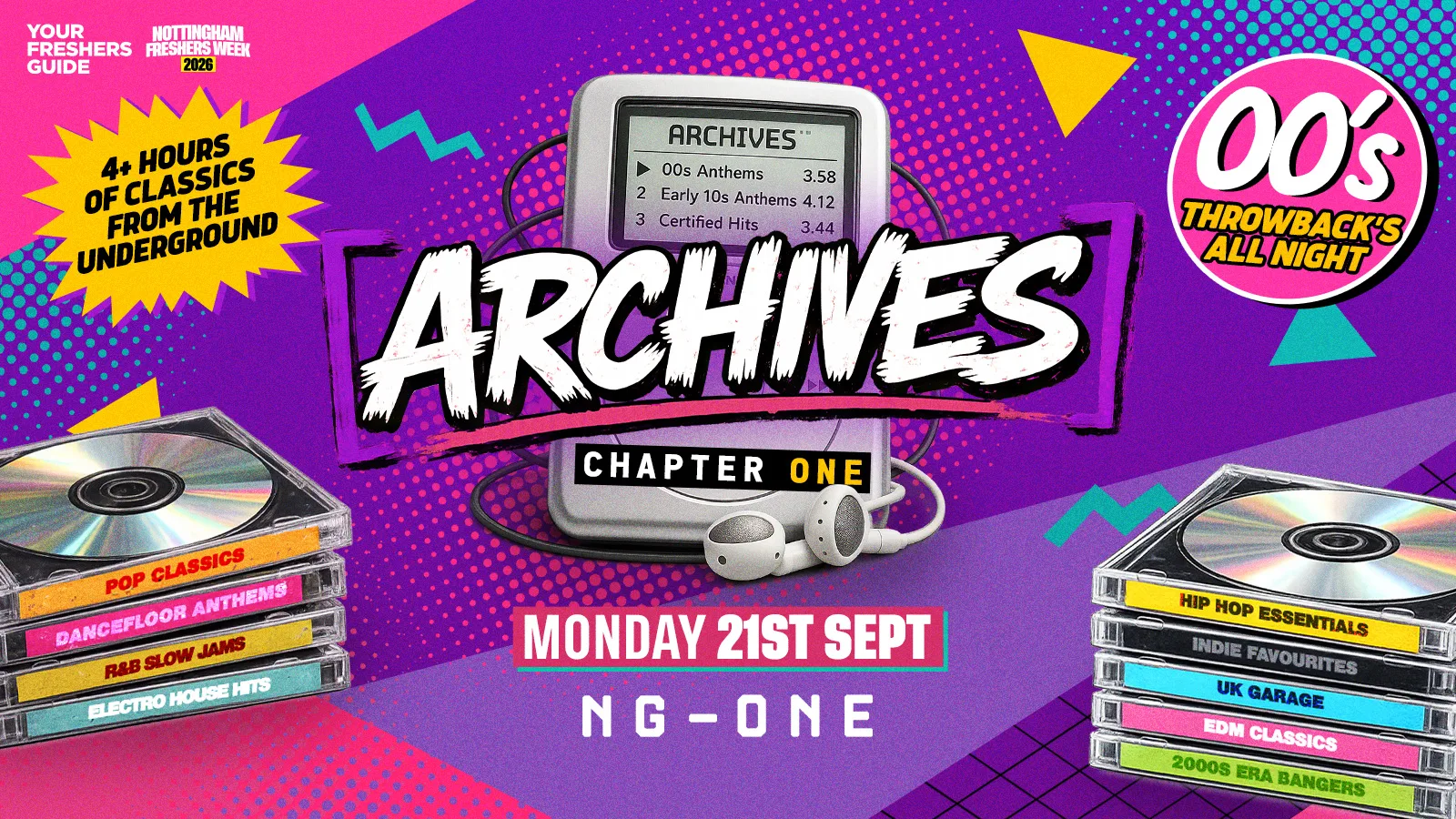 ARCHIVES - The UK's Newest Throwback Party | Nottingham Freshers 2026 at NG-ONE