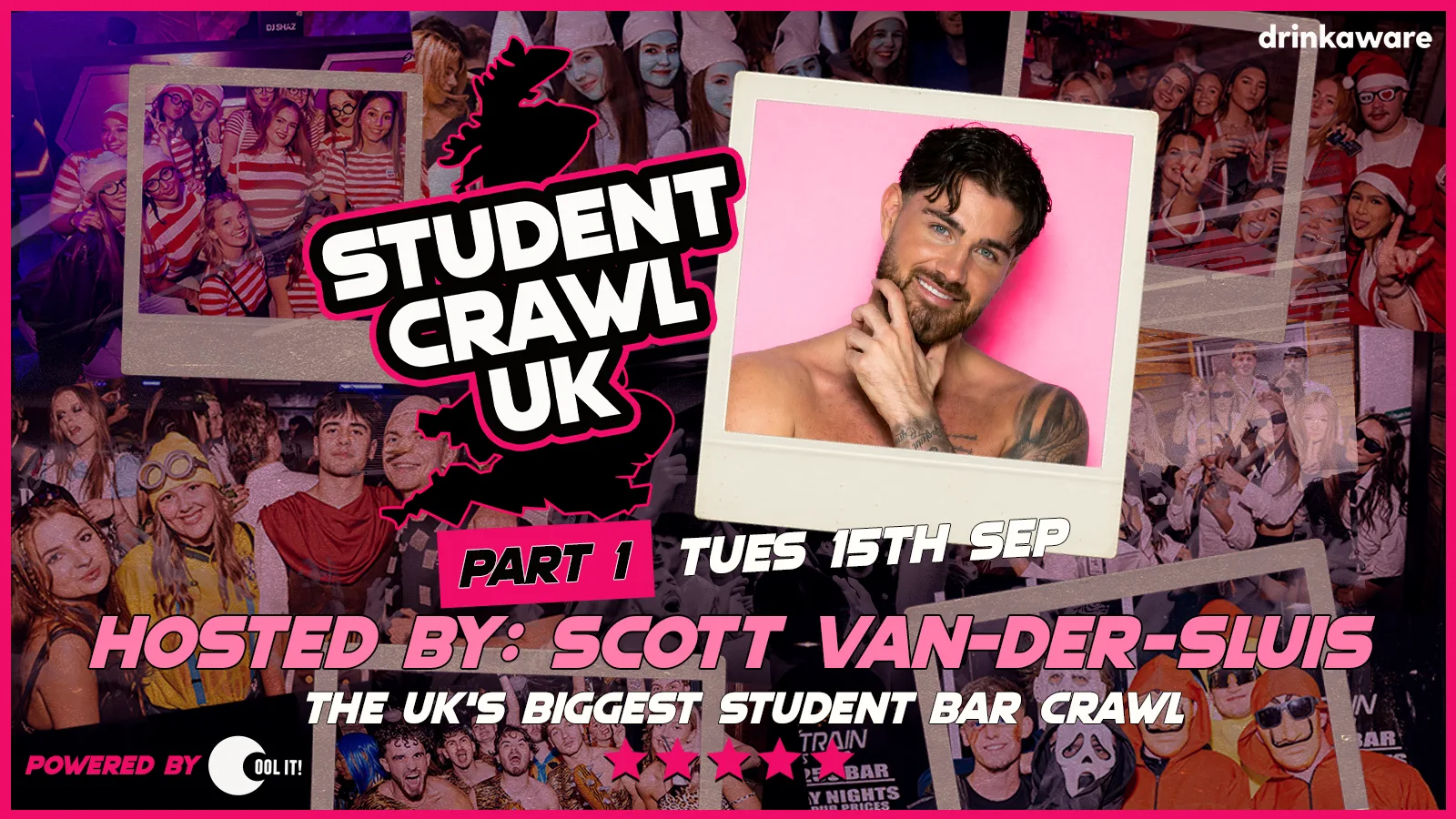 STUDENT CRAWL 2026 - PART 1️⃣ ﻿﻿🍻👕 HOSTED BY SCOTT VAN DER SLUIS (LOVE ISLAND) - THE UK'S BIGGEST BAR CRAWL - FREE BAR CRAWL T SHIRT INCLUDED - LIVERPOOL’S BEST BARS CLUBS 🎉🔥 at HEEBIE JEEBIES / MCNASTYS/ BLACK RABBIT / EINSTEIN / MCCOOLEYS / CHEERS / SOHO & Electrik WAREHOUSE