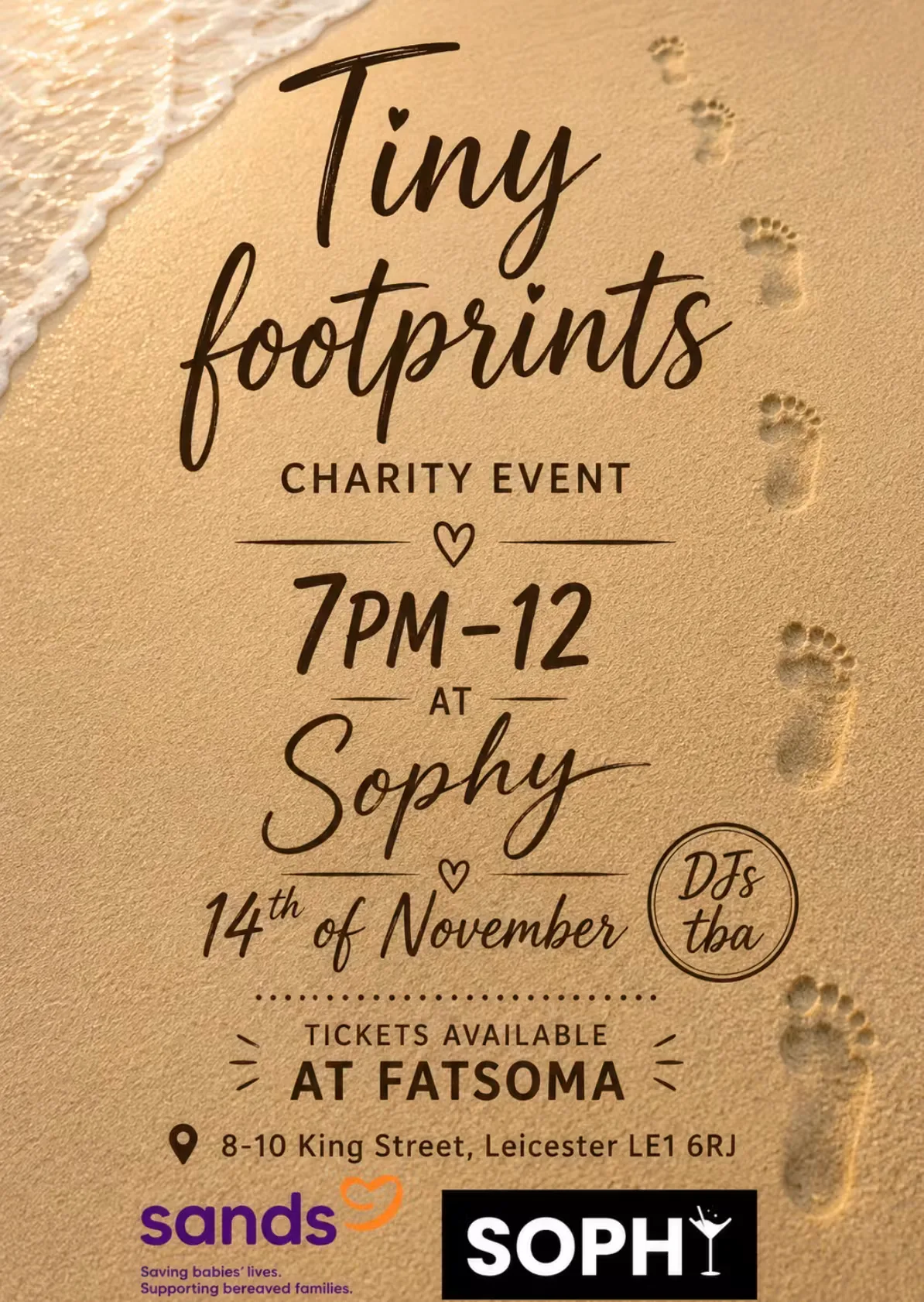 Tiny footprints music event at Sophy.