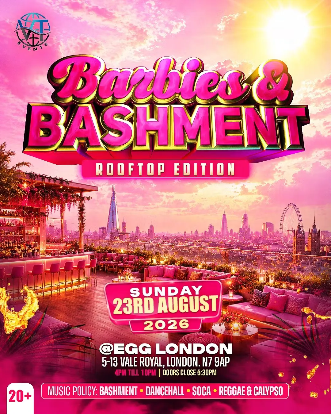BARBZ & BASHMENT: ROOFTOP EDITION at Egg London Nightclub
