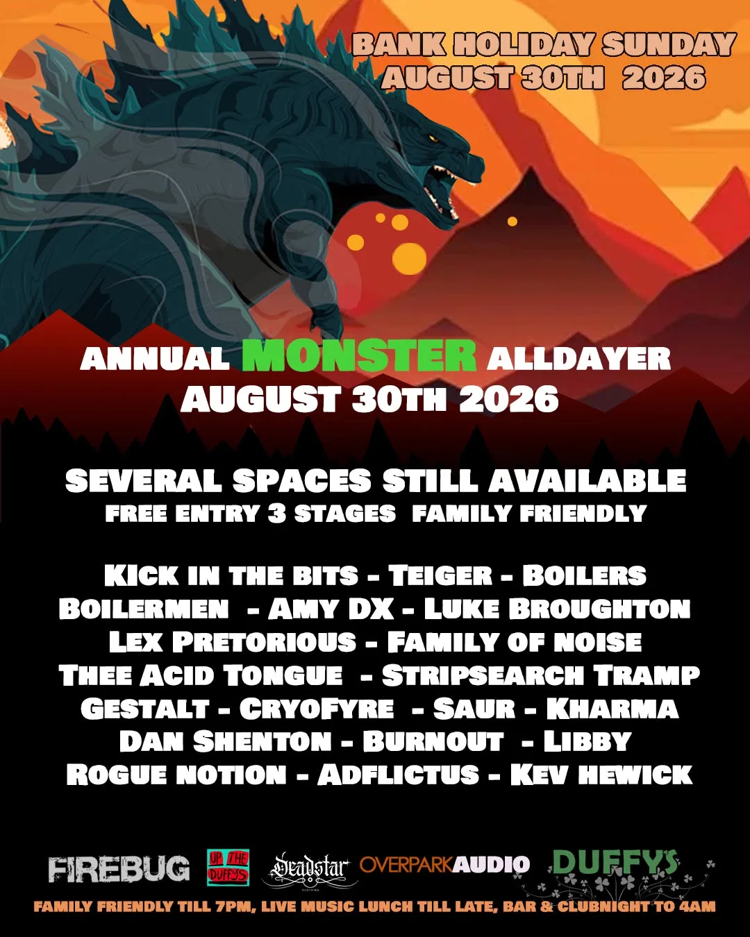 Monster Bank Holiday All Dayer