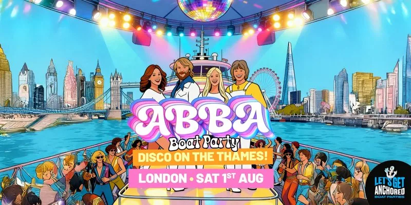GIMME! GIMME! GIMME! ABBA Inspired Boat Party London at Blackfriars Pier, Victoria Embankment