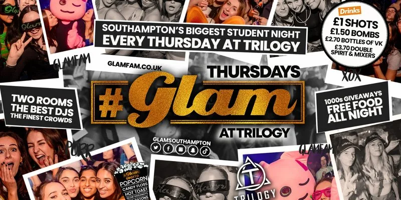 Glam Thursdays | Southampton's Best Student Night 😻 £1 Corky's All Night! 🥃 at Trilogy Nightclub Southampton