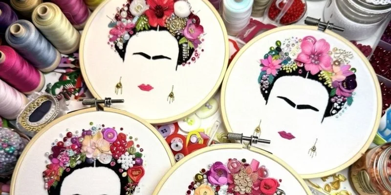 Frida Kahlo Embroidery Workshop at The Banker, EC4 at The Banker