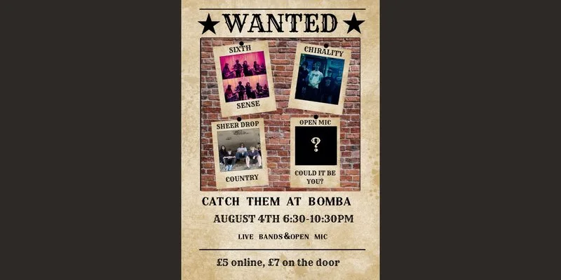 Wanted (Live Band Night) - 04.08.26 - Bomba Exeter at Bomba