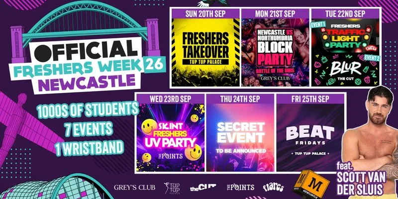 OFFICIAL FRESHERS WEEK '26 - NEWCASTLE!