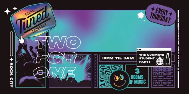 Tuned - Nottingham's Biggest Student Night - 2-4-1 Drinks All Night Long - (inc Silent Disco In Beta Room) 30/07/26 at Rock City